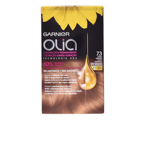 OLIA permanent hair color #7.3-golden dark blonde set