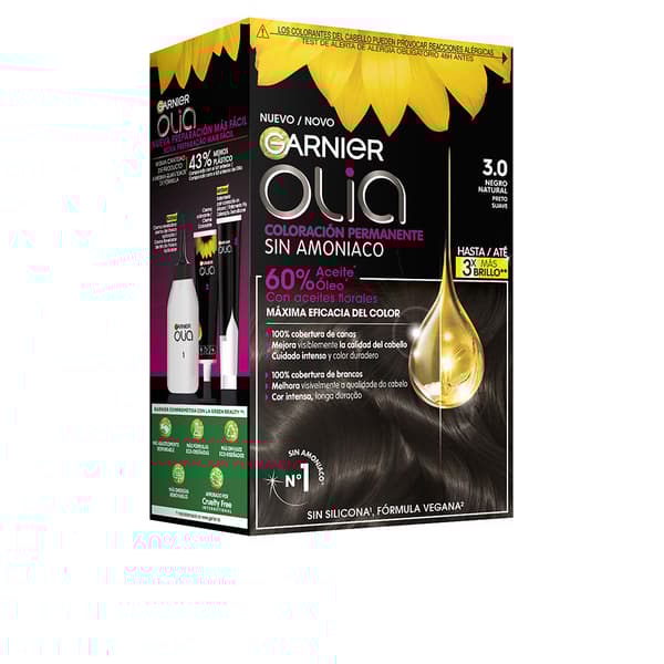 OLIA Permanent Color #3.0-Black 4 pcs