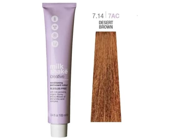 Milk_Shake® Kreativ Permanent Färg 7.14 Desert Brown 100ml