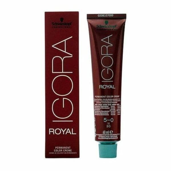 Permanent färg Igora Royal Schwarzkopf Igora Royal 5-0 Nº 5-0 Nº 9.0-rubio muy claro Nº 8.0-rubio claro 60 ml