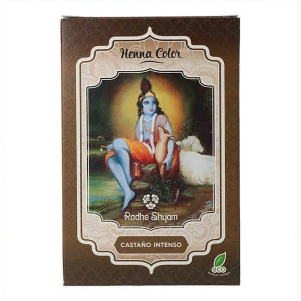 Semipermanent hårfärg Henna Radhe Shyam 001320018 Kastanjebrun (100 g)