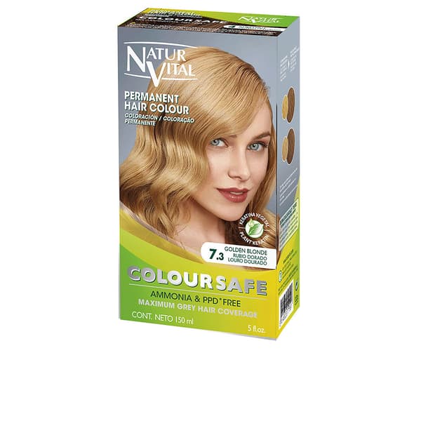 NATUR VITAL COLOURSAFE permanent hair colour #7.3-gold blonde