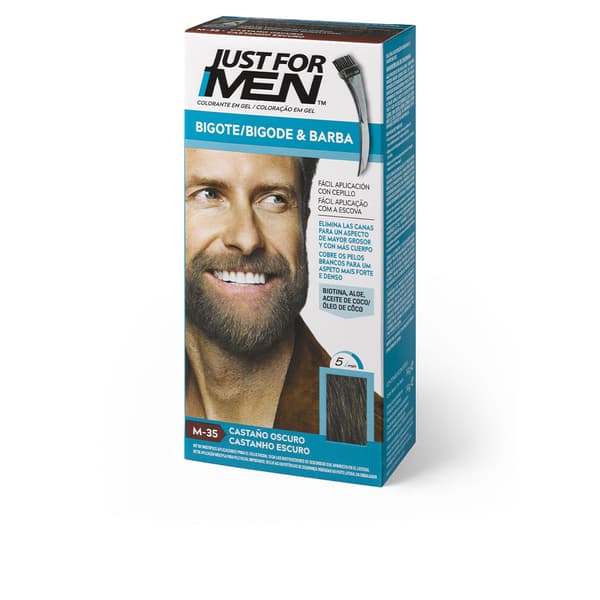 JUST FOR MEN COLOURING gel moustache, beard and sideburns #dark brown 15 ml