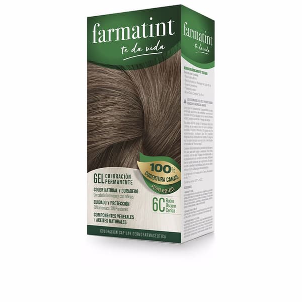 FARMATINT GEL permanent hair colouring #6c-dark ash blonde 5 u