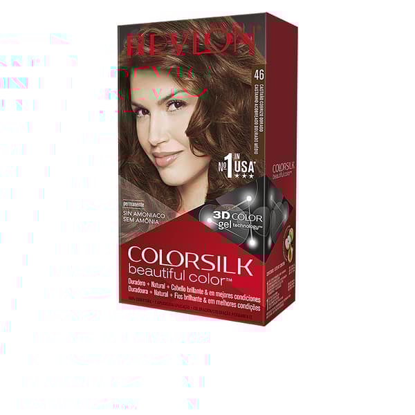 REVLON MASS MARKET COLORSILK dye #46-golden coppery brown 1 u
