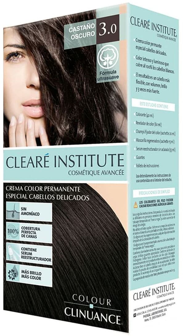 Permanent Colour Creme Clearé Institute Colour Clinuance Nº 3.0-castaño oscuro (1 Unit)