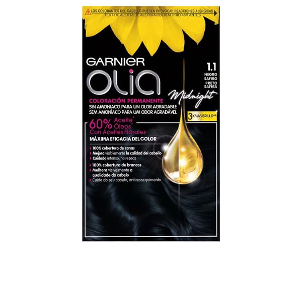 GARNIER OLIA Permanent Colouring #1,10 Black Sapphire 4 pieces