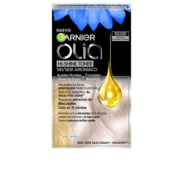 GARNIER OLIA HI SHINE TONER semi-permanent colour neutralizer #10.01 platinum blonde 3 pcs