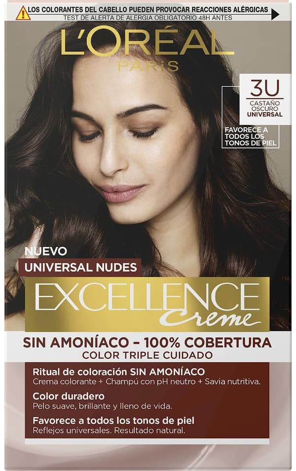 Permanent Dye L'Oreal Make Up Excellence Dark Brown