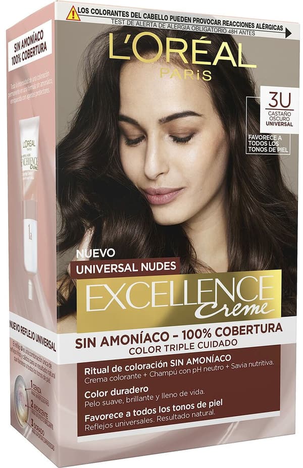 Permanent Dye L'Oreal Make Up Excellence Dark Brown