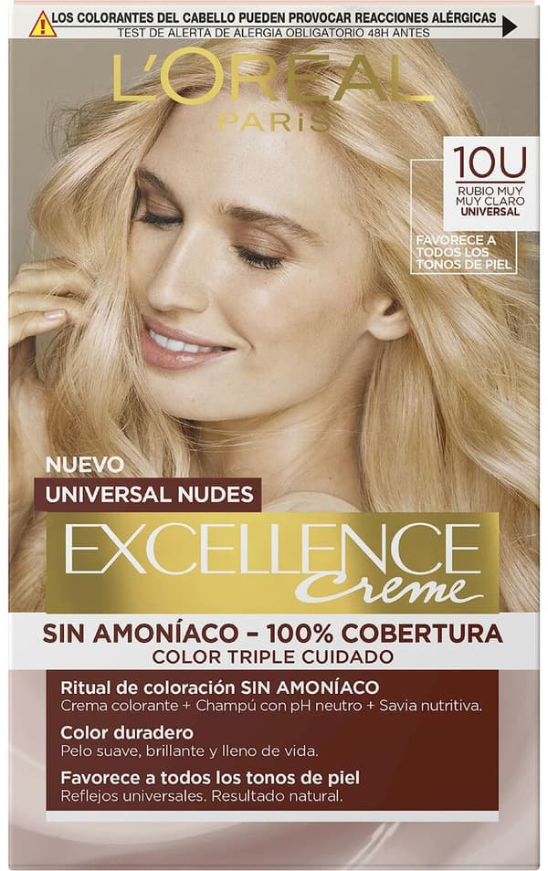 Permanent Dye L'Oreal Make Up Excellence Light Blonde Nº 9.0-rubio muy claro