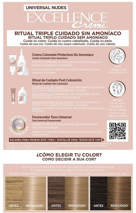 Permanent Dye L'Oréal Paris Excellence Nº 8.0-rubio claro