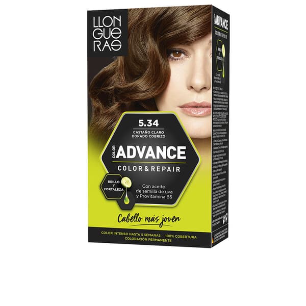 LLONGUERAS COLOUR ADVANCE #5,34-light golden coppery brown 1 u