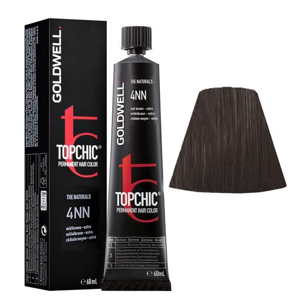 Goldwell Topchic The Naturals Mid Brown-Extra 4NN Permanent Hårfärg 60ml.