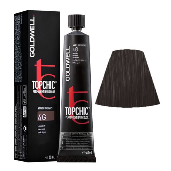 Goldwell Topchic Warm Browns 4G Chestnut Permanent Hårfärg 60ml.
