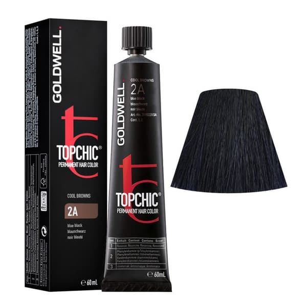Goldwell Top Chic 2A Cool Browns Blå Svart Permanent hårfärg 60ml.