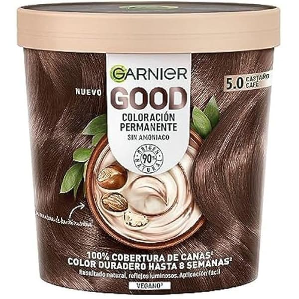 Permanent Color - GARNIER - 5.0 Castaño Café - Ammoniakfri - Kräm - För alla hårtyper