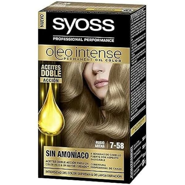 Färgämne - SYOSS - Olio Intense 7.58 - Ammoniakfri - Kräm - För alla hårtyper