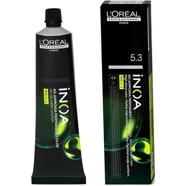 Permanent färgning L'OREAL Expert Professionnel Inoa No Ammonia 5.3 60 Gr Unisex - Kastanj - Kräm