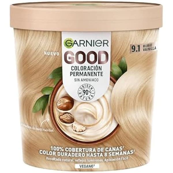 Permanent Färg - GARNIER - 9.1 Rubio Vainilla - Ammoniakfri - Kräm - För alla hårtyper