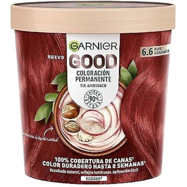 Färgning - GARNIER - Bra färg 6.6 - Röd Granada - Ammoniakfri - Kräm