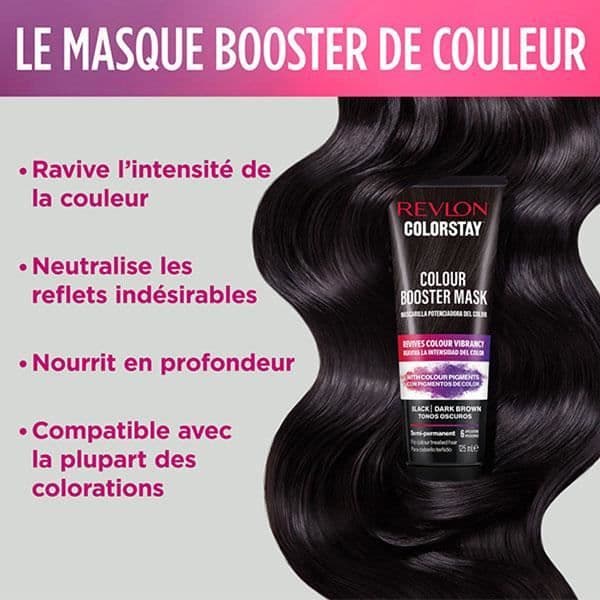 Masque Färgboost - Revlon - Svart / Mörkbrun - Vegansk - 125ml - Färgat hår