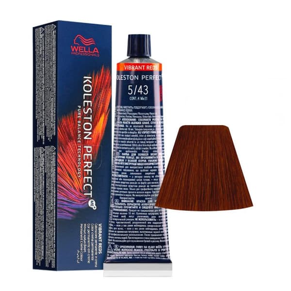 Wella Koleston Perfect Me+ Vibrant Reds 5/43 Ljus Kopparblond 60ml