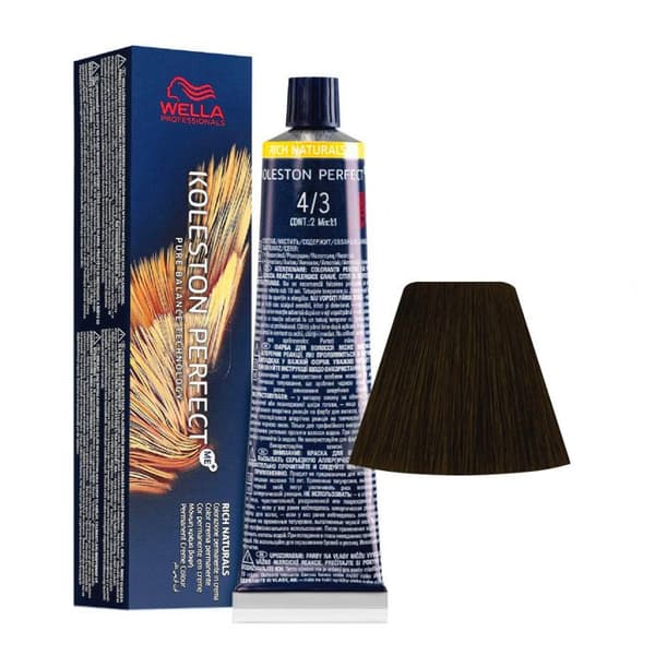 Wella Koleston Perfect Me+ Rika Naturals 4/3 Mörk Guldbrun 60 ml