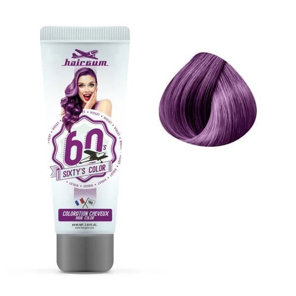 Semi-permanent färgning - HAIRGUM - Lila - 60ml - För alla hårtyper - Blandat
