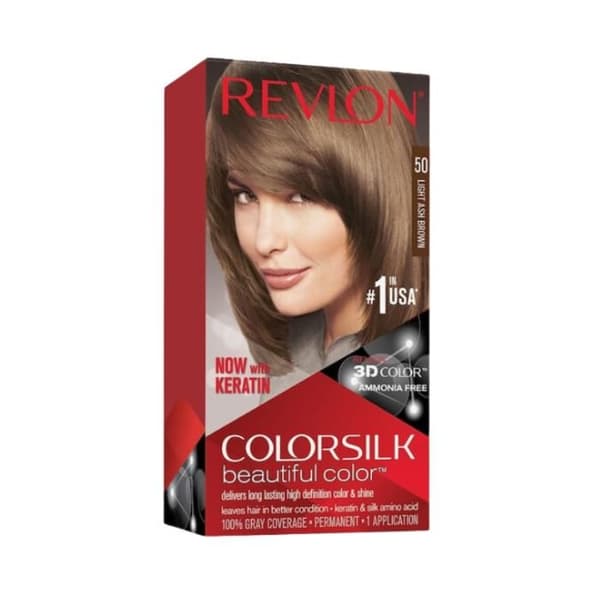 Revlon Colorsilk Permanent Hårfärg nr 50 Ljus Askbrun