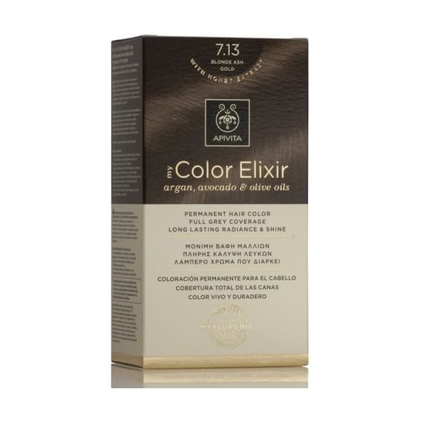 APIVITA - Min Färg Elixir N7.13 Blond Cendré Doré 50 + 75 + 2x15 ml