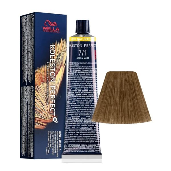 7-1 Medium Ash Blonde Wella Koleston perfect Me+ Rich Naturals 60ml