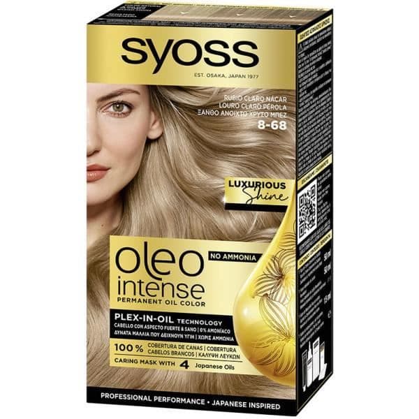 Hårfärgning - SYOSS - Oleo Intense - Ammoniakfri - Rubio Claro Nácar - 5 st - Unisex