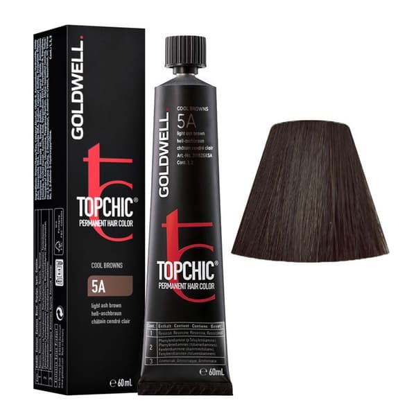 Goldwell Topchic Cool Browns Ljus Askbrun 5A Permanent hårfärg 60ml.