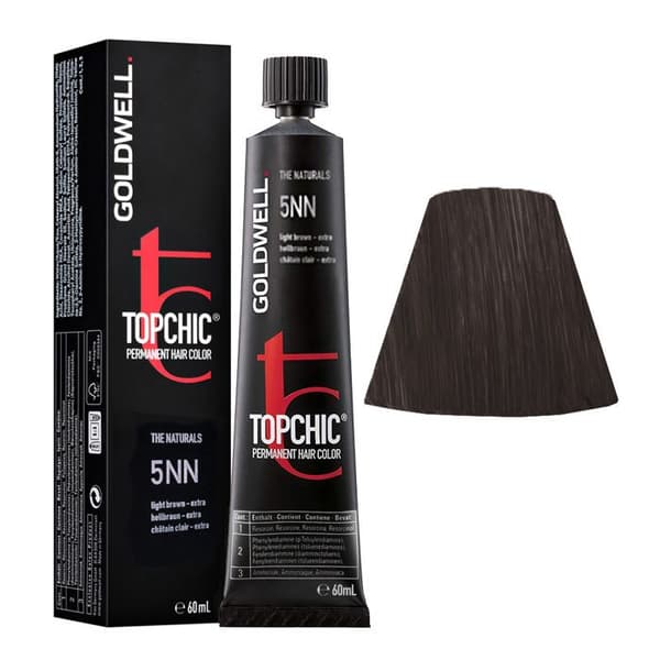 Goldwell Topchic The Naturals 5NN Ljusbrun - Extra Permanent Hårfärg 60ml.
