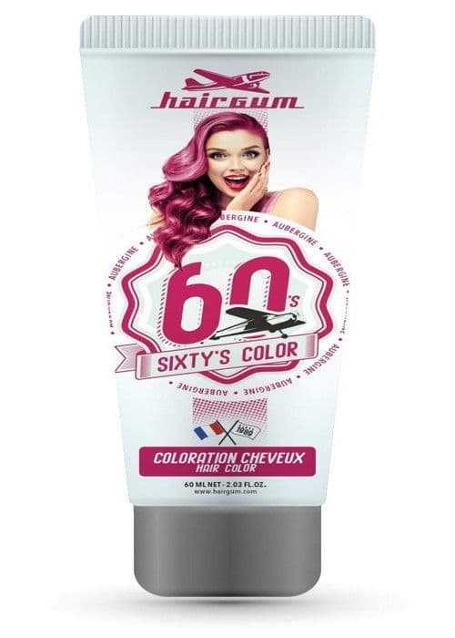 Semi-permanent färgning - Hårgummi - Aubergine - 60ml - Alla hårtyper - Blandat