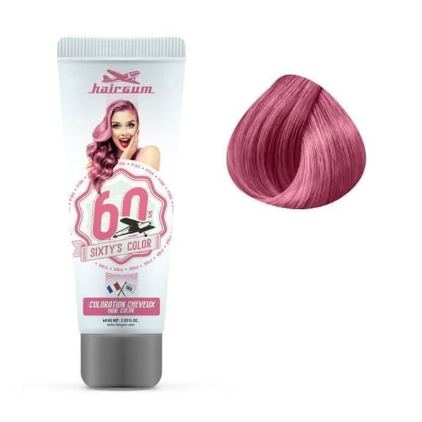 Semi-permanent färgning - Hairgum - Rosa - 60ml - För alla hårtyper - Blandat