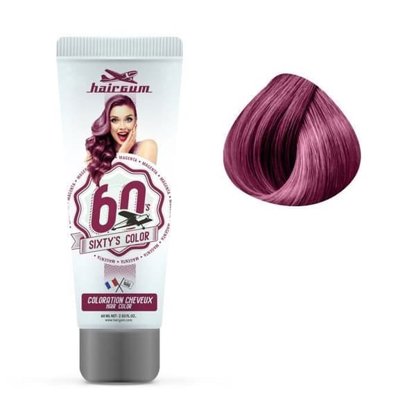 Semi-permanent färgning - HAIRGUM - Magenta - 60ml - Alla hårtyper - Blandat
