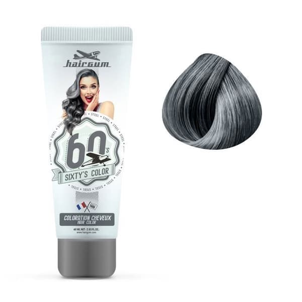 Semi-permanent färgning - HÅRGUMMI - Stål - 60ml - För alla hårtyper - Blandat