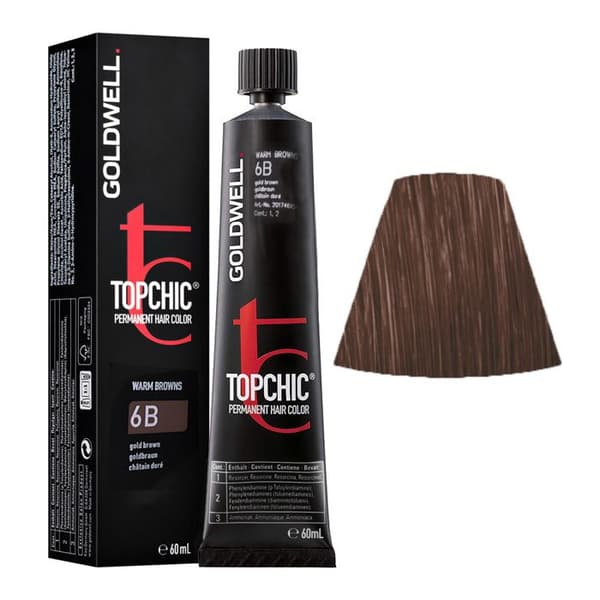 Goldwell Topchic Warm Browns Guldbrun 6B Permanent hårfärg 60ml.