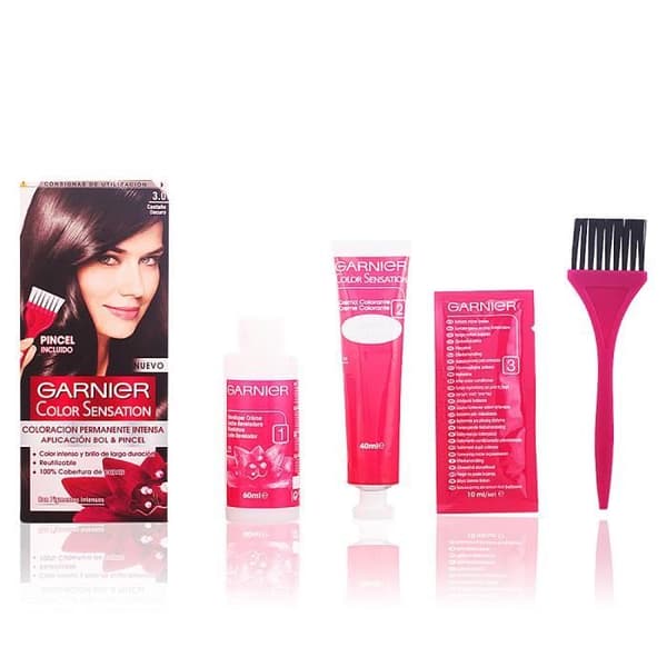 FÄRGSENSATION 3 mörkbrun. Återanvändbar Intense Permanent Color ger intensiv långvarig färg och glans med