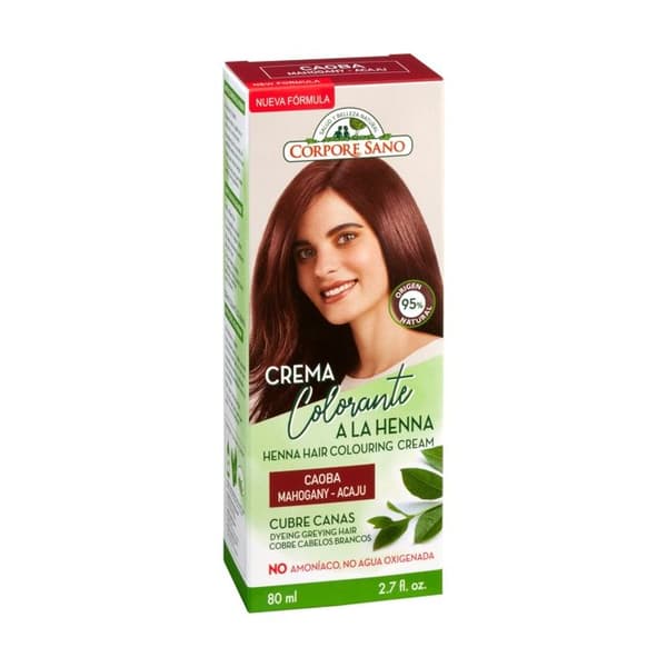 CORPORE SANO - Färgningskräm med henna mahogny 80 ml