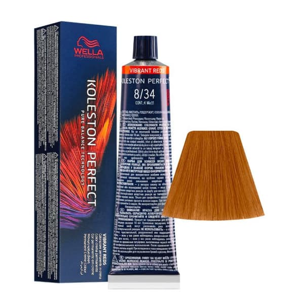 8-34 Light Golden Blonde Red Wella Koleston perfect Me+ Vibrant Reds 60ml