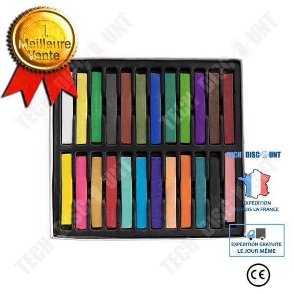 TD® Pastell Stick 24 färger Paint Powder Stick DIY Kreativ graffitimålning Studentkonst Målning Supply Hårfärgning