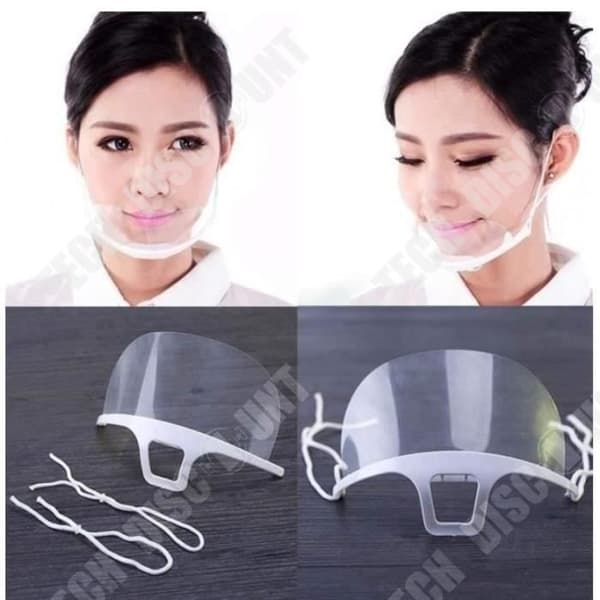 TD® 20 delar munskydd Transparens Anti-droppfäste Enkel och stark hälsohygienisk design