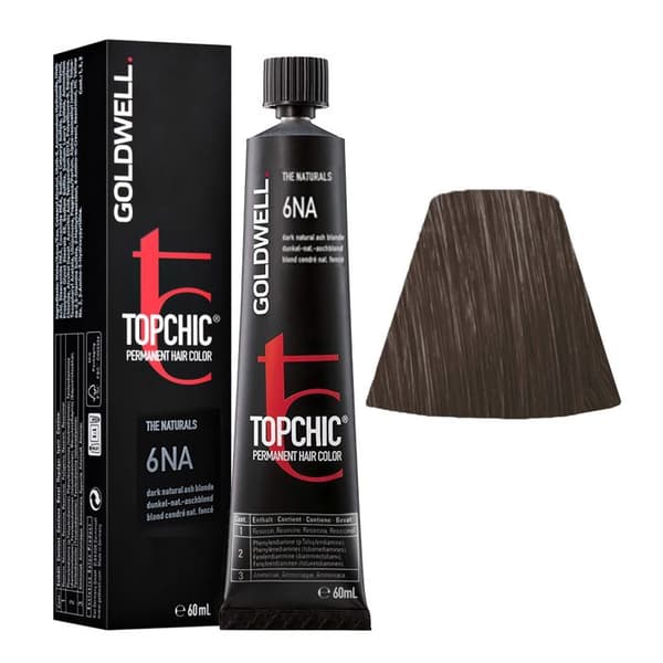 Goldwell Topchic The Naturals Dark Natural Ash Blonde 6NA Permanent Hårfärg 60ml.
