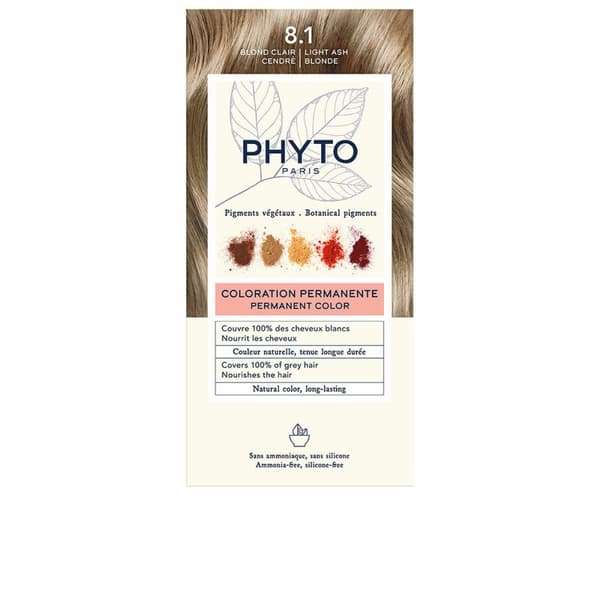 Permanent hårfäg Phyto Paris PHYTOCOLOR #8.1-Rubio Claro Cendre