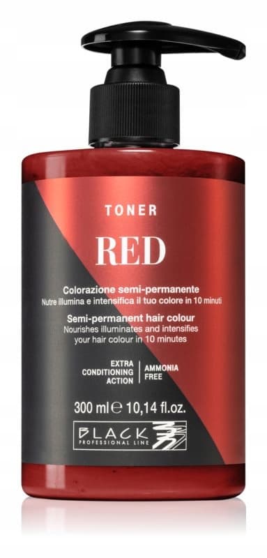 SVART Hårtoner RÖD - 300ml