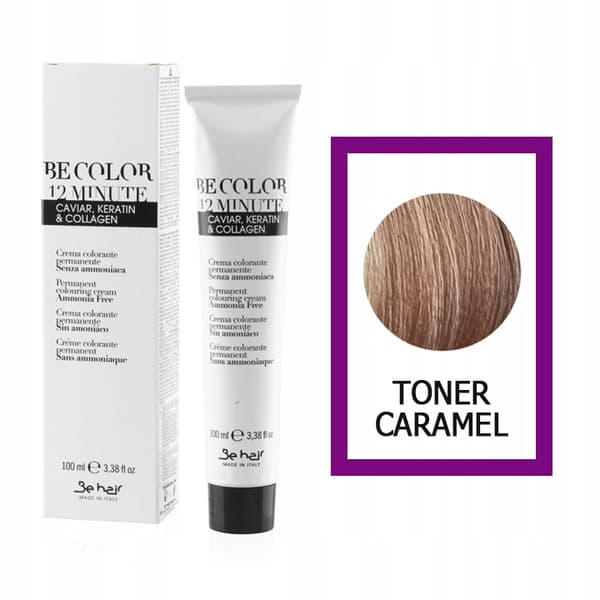 BE HAIR Toner UDEN AMMONIAK 12 minutter CARMEL 100ml