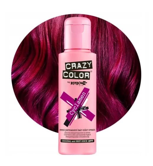 CRAZY COLOR Hårfarvecreme nr. 41 - Cyclamen - 100ml